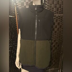 Duluth trading compony color block olive black mens vest size xl
